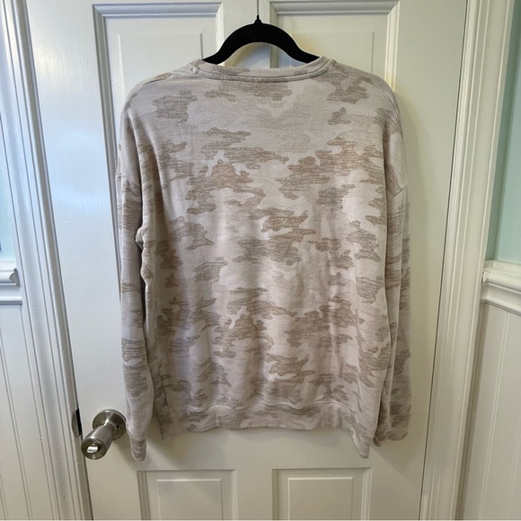 Athleta Tan Camouflage Crewneck Hoodie - Picture 4 of 9